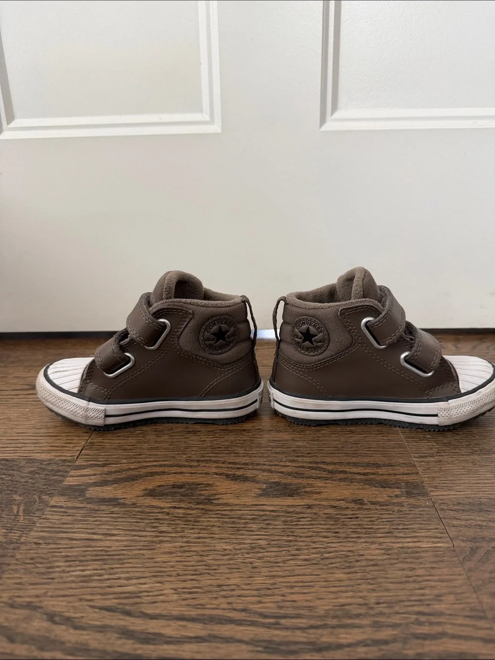 Toddler Converse All Star Brown High-Top Velcro Sneakers